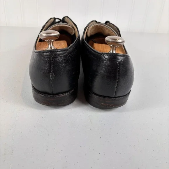 Alden Shoes Mens 12 AA Narrow Moc Toe Blucher Black Leather  display picture 2